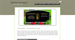 Desktop Screenshot of hautakivisuunnittelu.fi